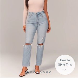 NWT Abercrombie Curve love Ultra high rise ankle straight